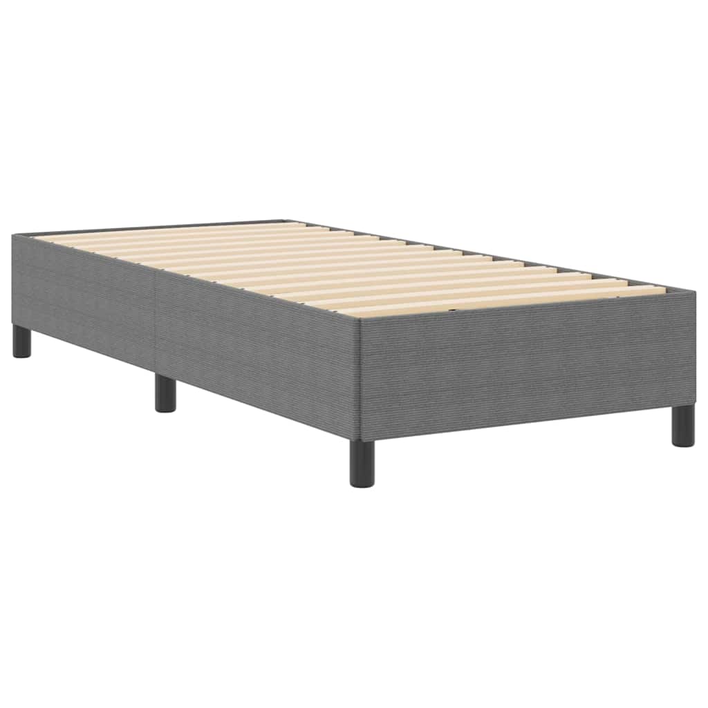 Boxrugós ágy Világosszürke 90 x 200 cm Bársonyos szövet