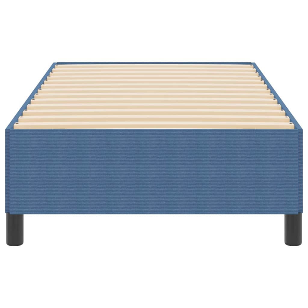 Boxrugós ágy Kék 90 x 200 cm Bársonyos szövet