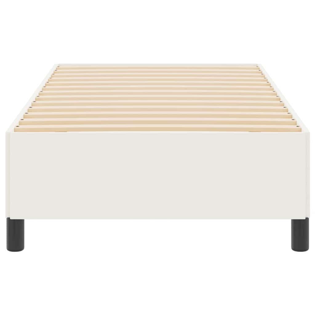 Boxrugós ágy Krémszínű 100 x 200 cm Bársonyos szövet