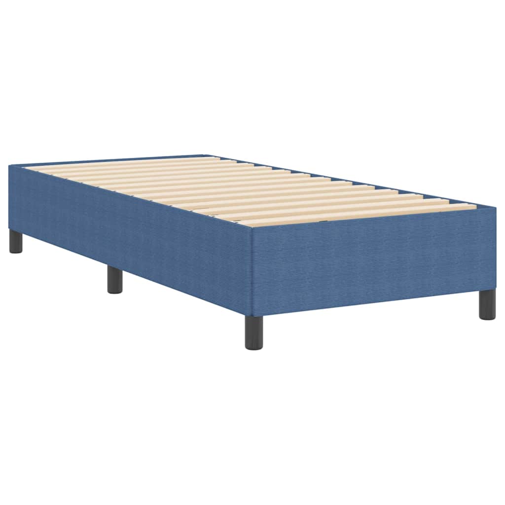 Boxrugós ágy Kék 100 x 200 cm Bársonyos szövet