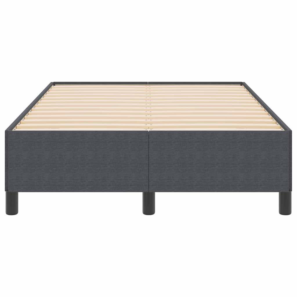 Boxrugós ágy Sötétszürke 120 x 200 cm Bársonyos szövet