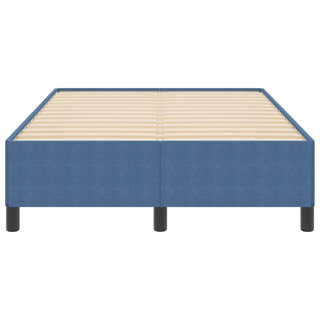 Boxrugós ágy Kék 120 x 200 cm Bársonyos szövet