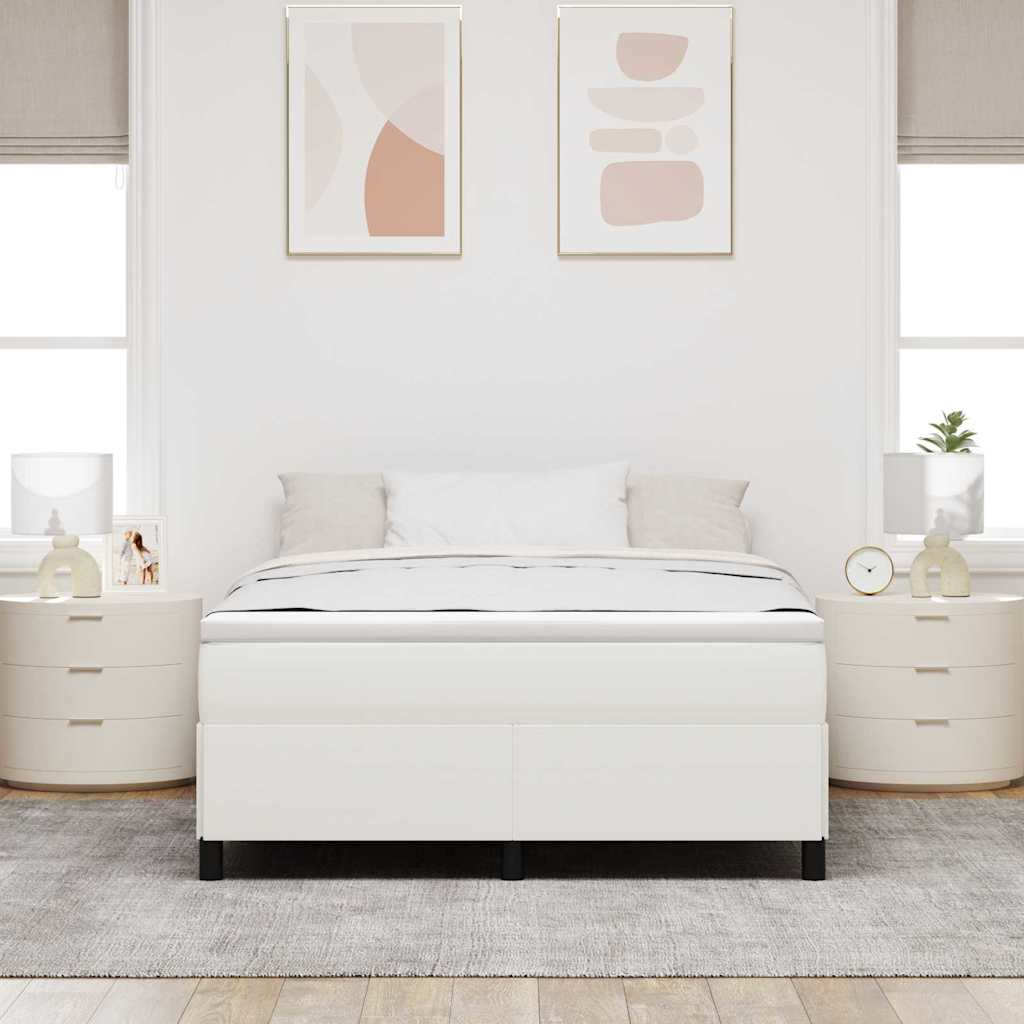 Boxrugós ágy Krémszínű 140 x 200 cm Bársonyos szövet