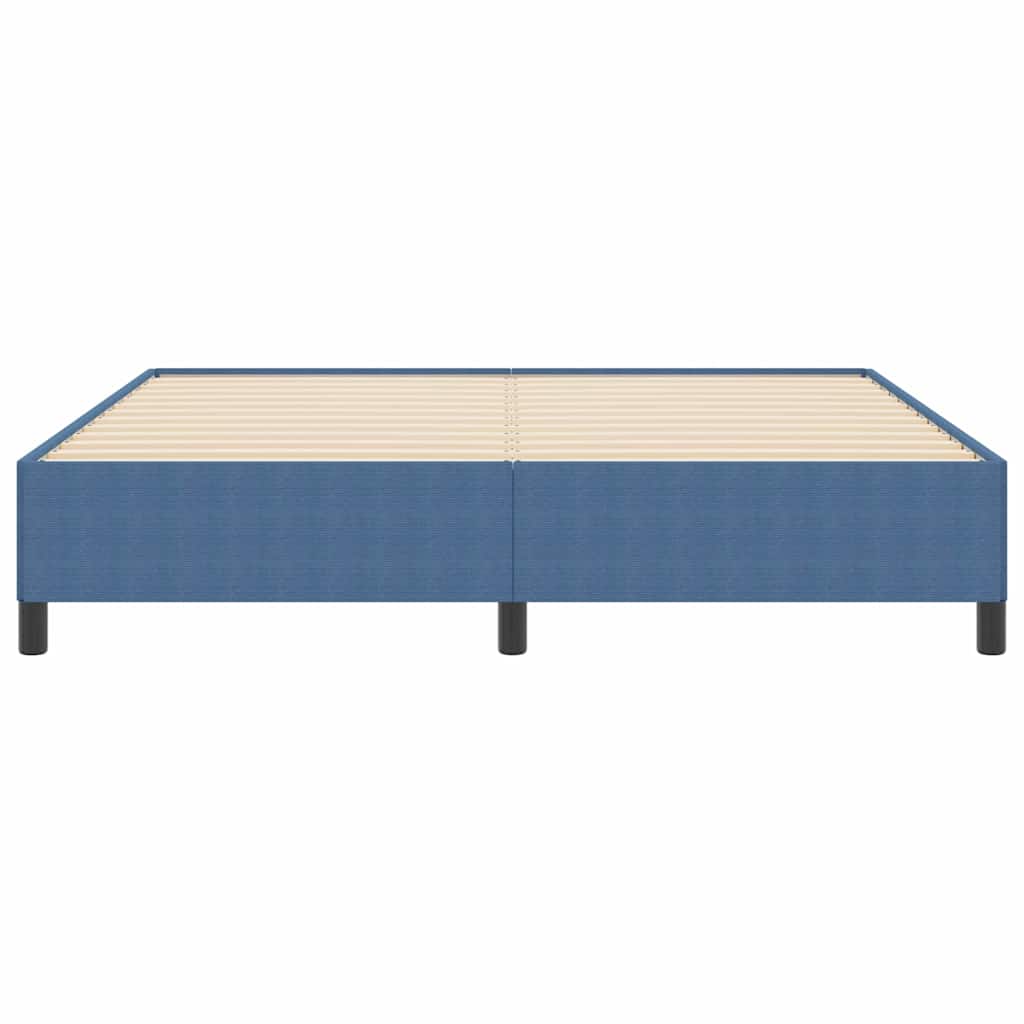 Boxrugós ágy Kék 180 x 200 cm Bársonyos szövet