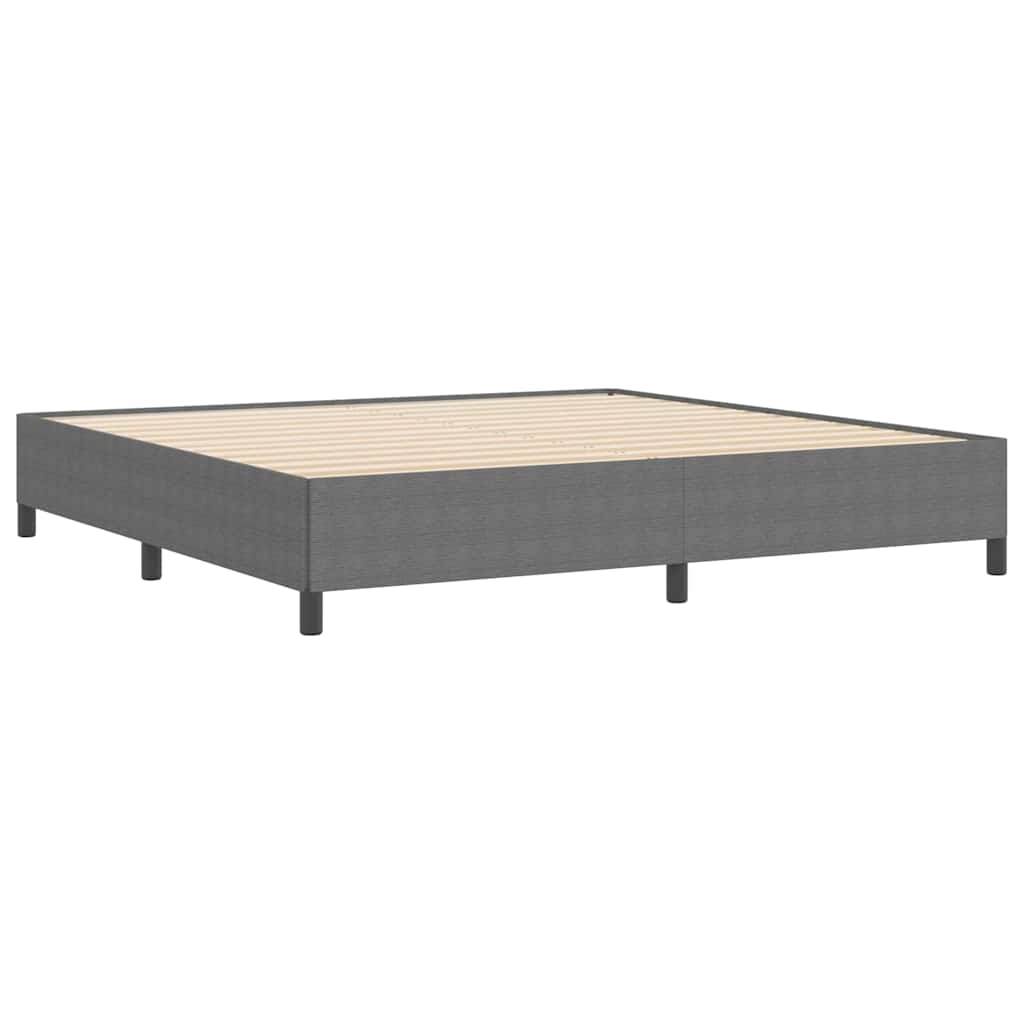 Boxrugós ágy Világosszürke 200 x 200 cm Bársonyos szövet