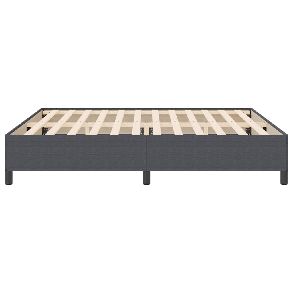 Boxrugós ágy Sötétszürke 200 x 200 cm Bársonyos szövet
