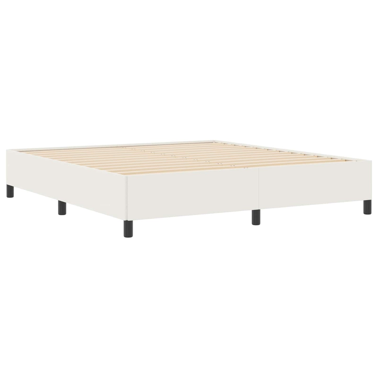 Boxrugós ágy Krémszínű 200 x 200 cm Bársonyos szövet