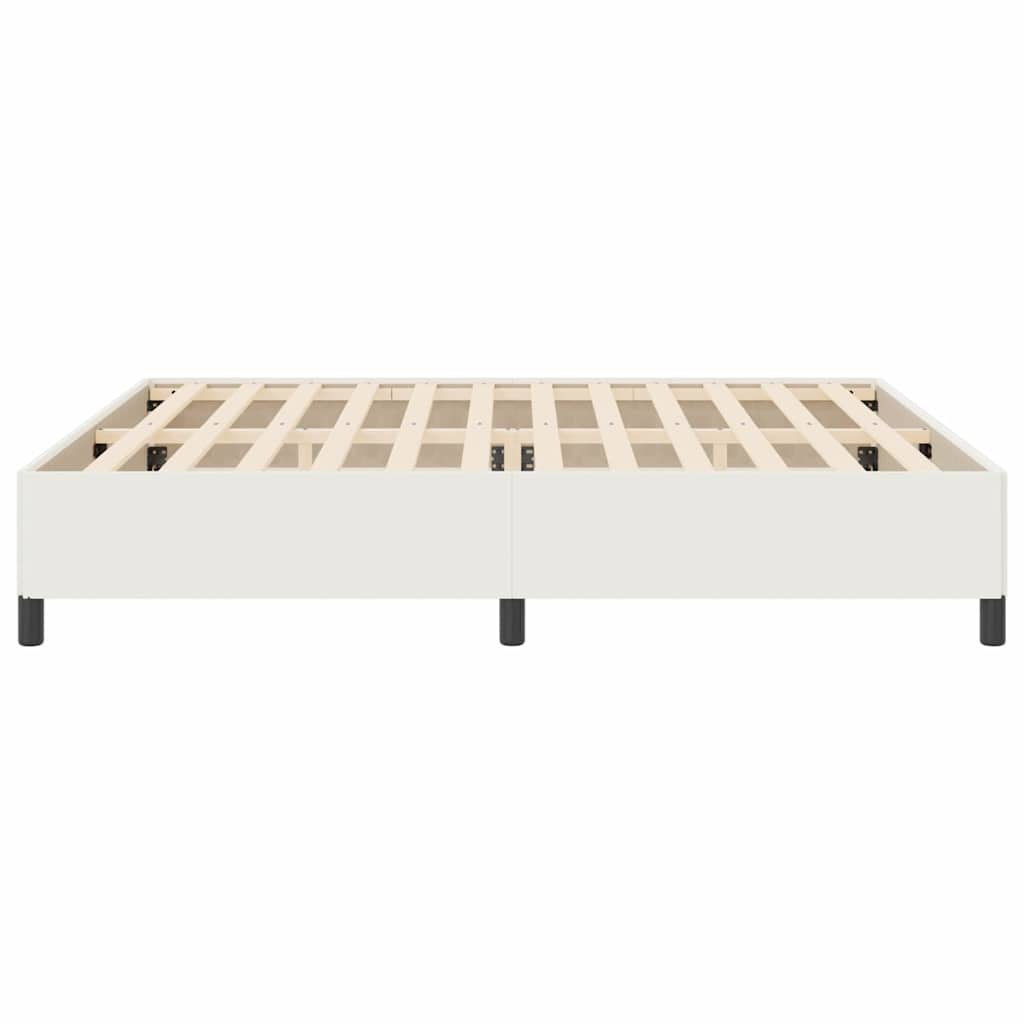 Boxrugós ágy Krémszínű 200 x 200 cm Bársonyos szövet