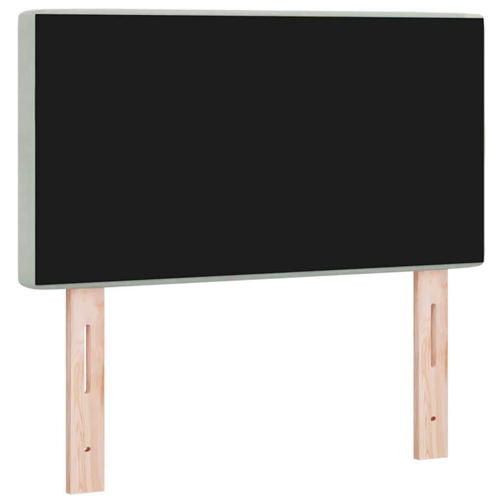 Fejtámla Világosszürke 80 cm Bársony