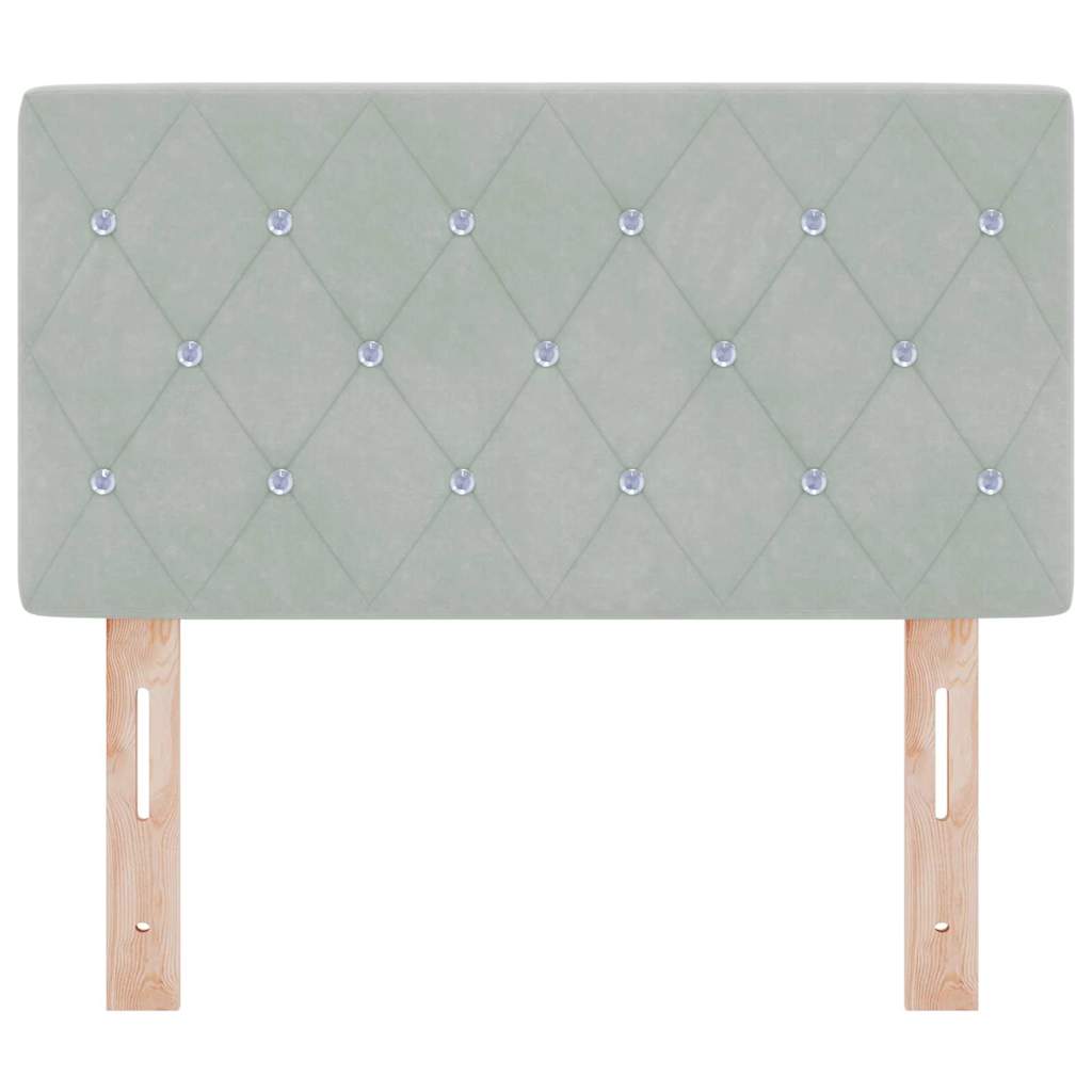 Fejtámla Világosszürke 80 cm Bársony