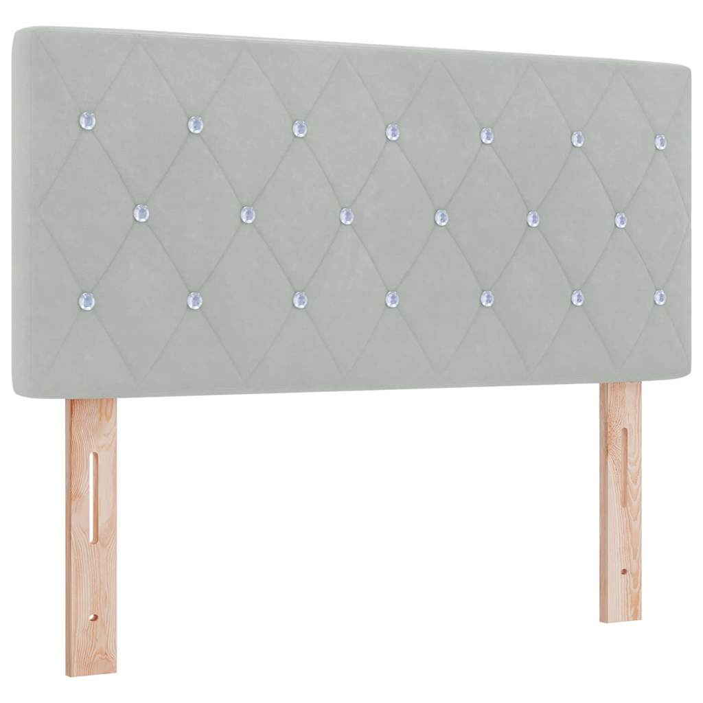 Fejtámla Világosszürke 100 cm Bársony