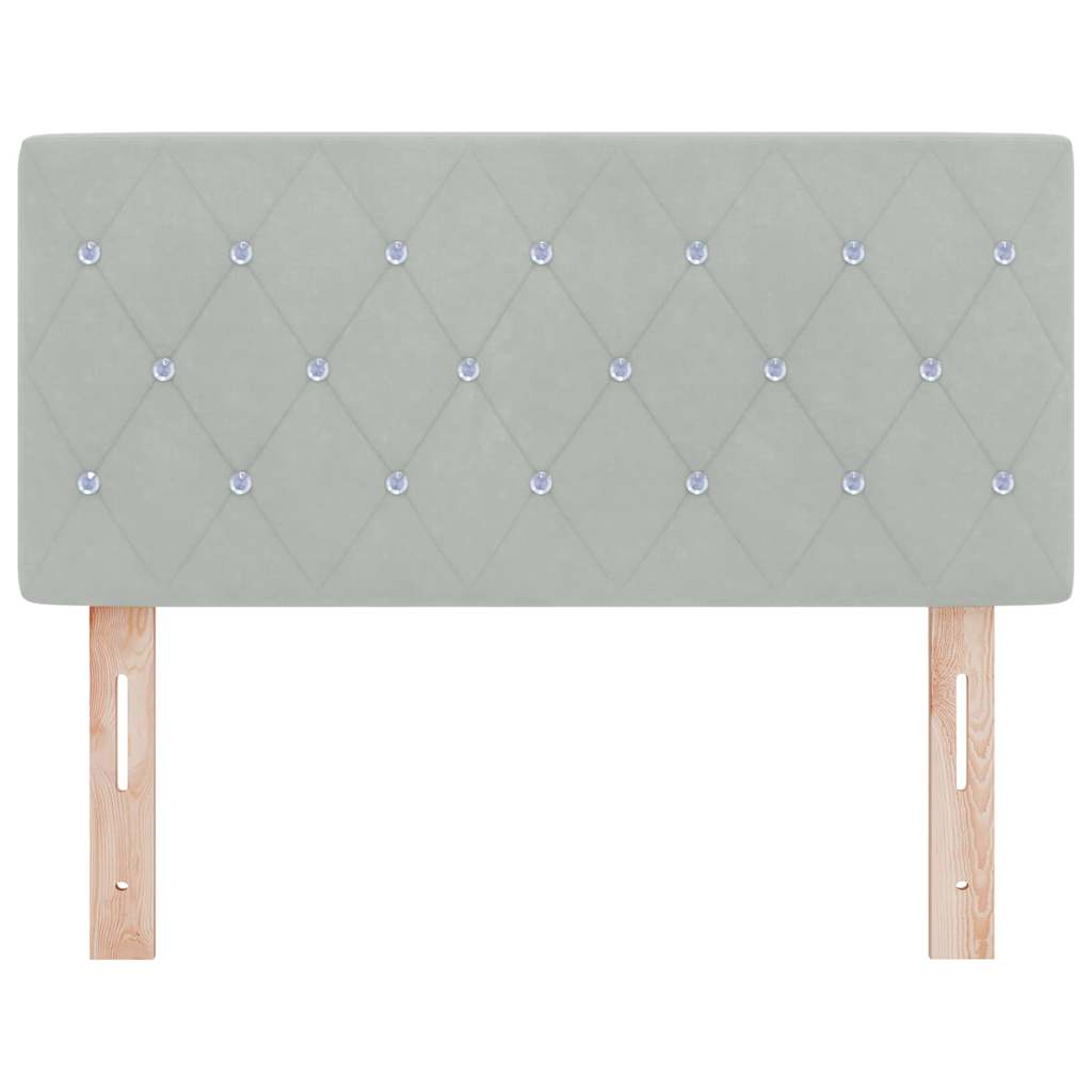 Fejtámla Világosszürke 100 cm Bársony