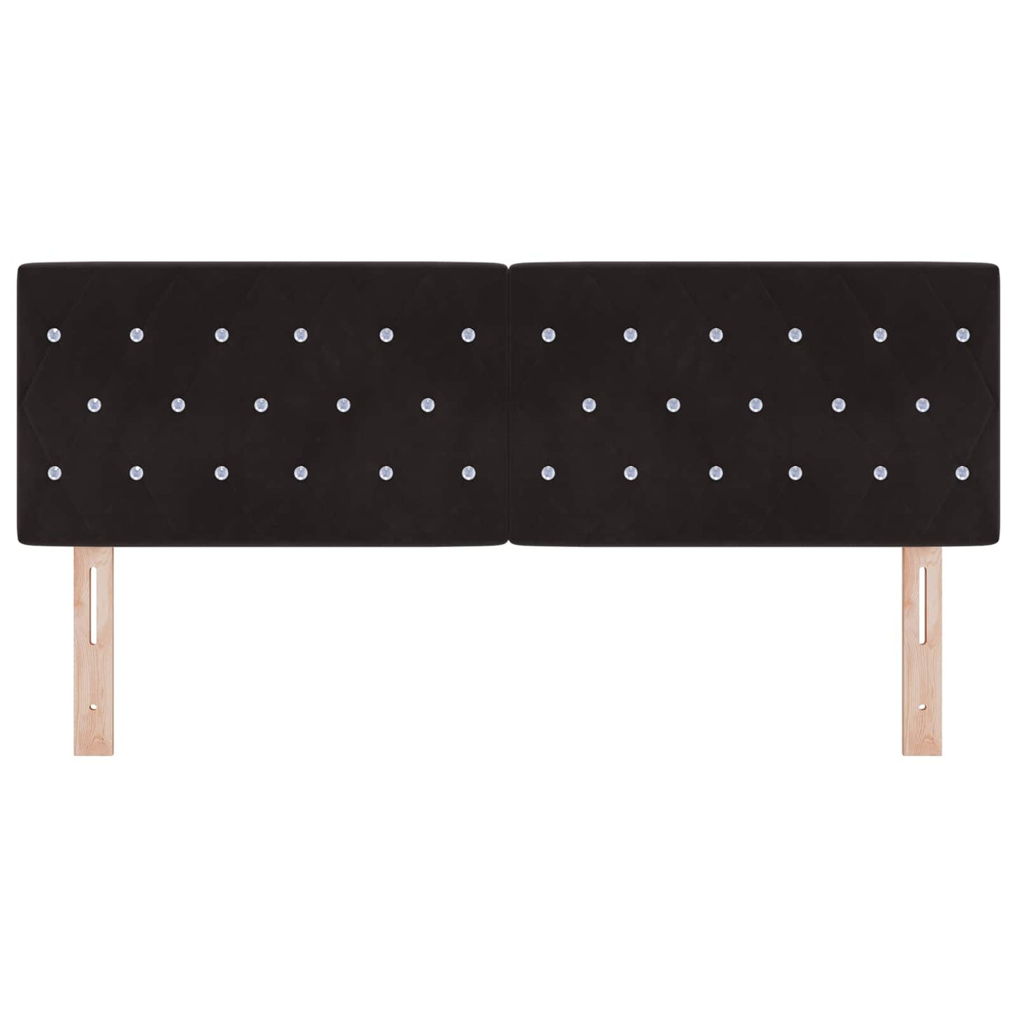 Fejtámla Fekete 144 cm Bársony
