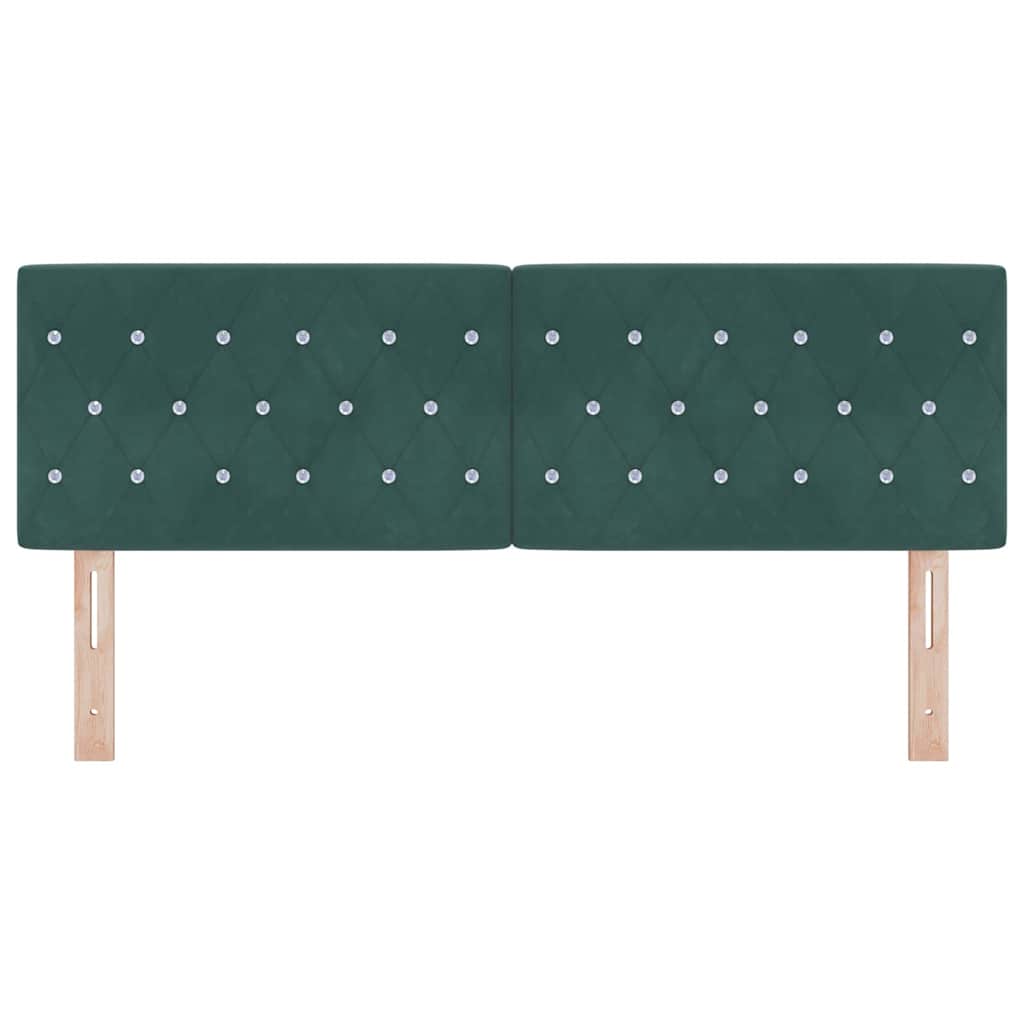 Fejtámla Sötétzöld 144 cm Bársony