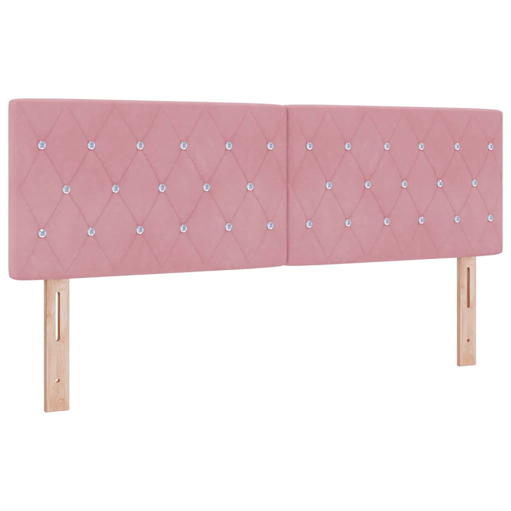 Fejtámla Rózsaszín 144 cm Bársony