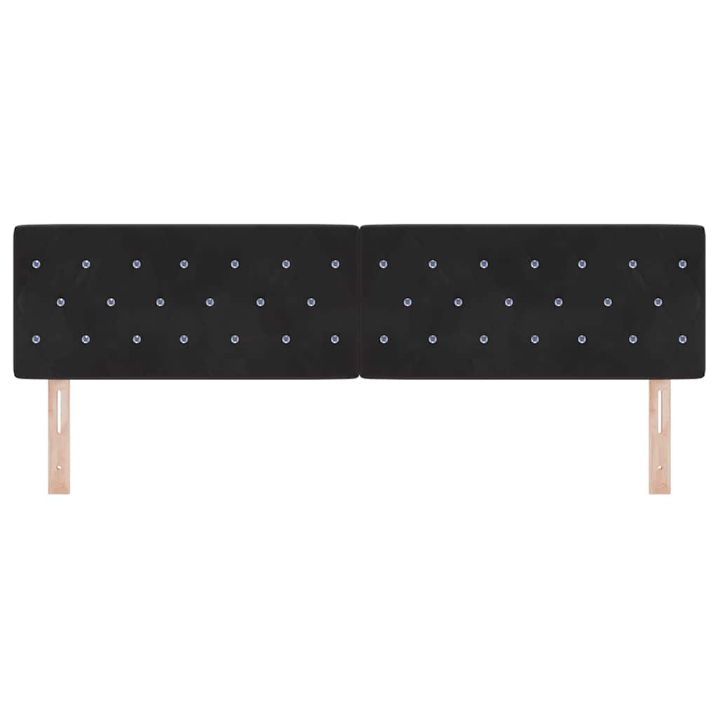 Fejtámla Fekete 180 cm Bársony