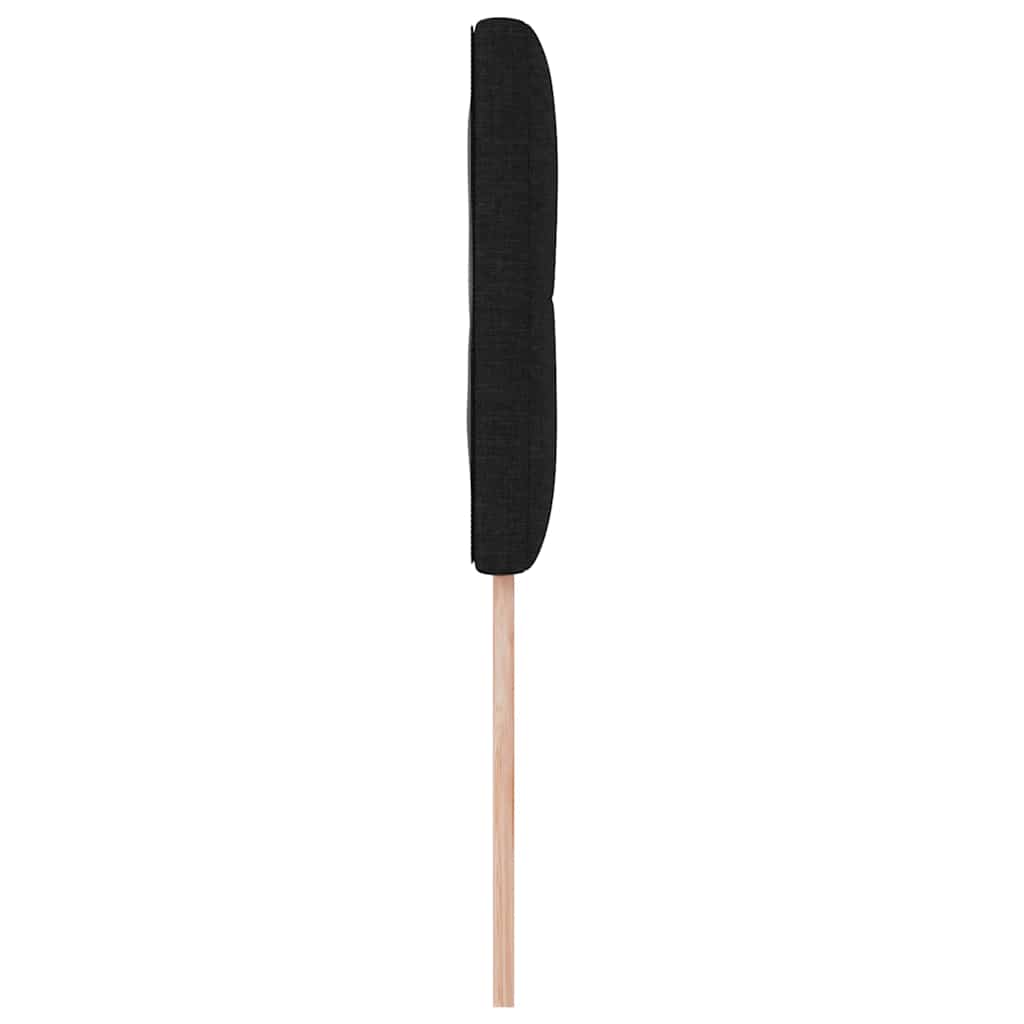 Magasságállítható ágyfej fejtámlával Fekete 80 cm szövet