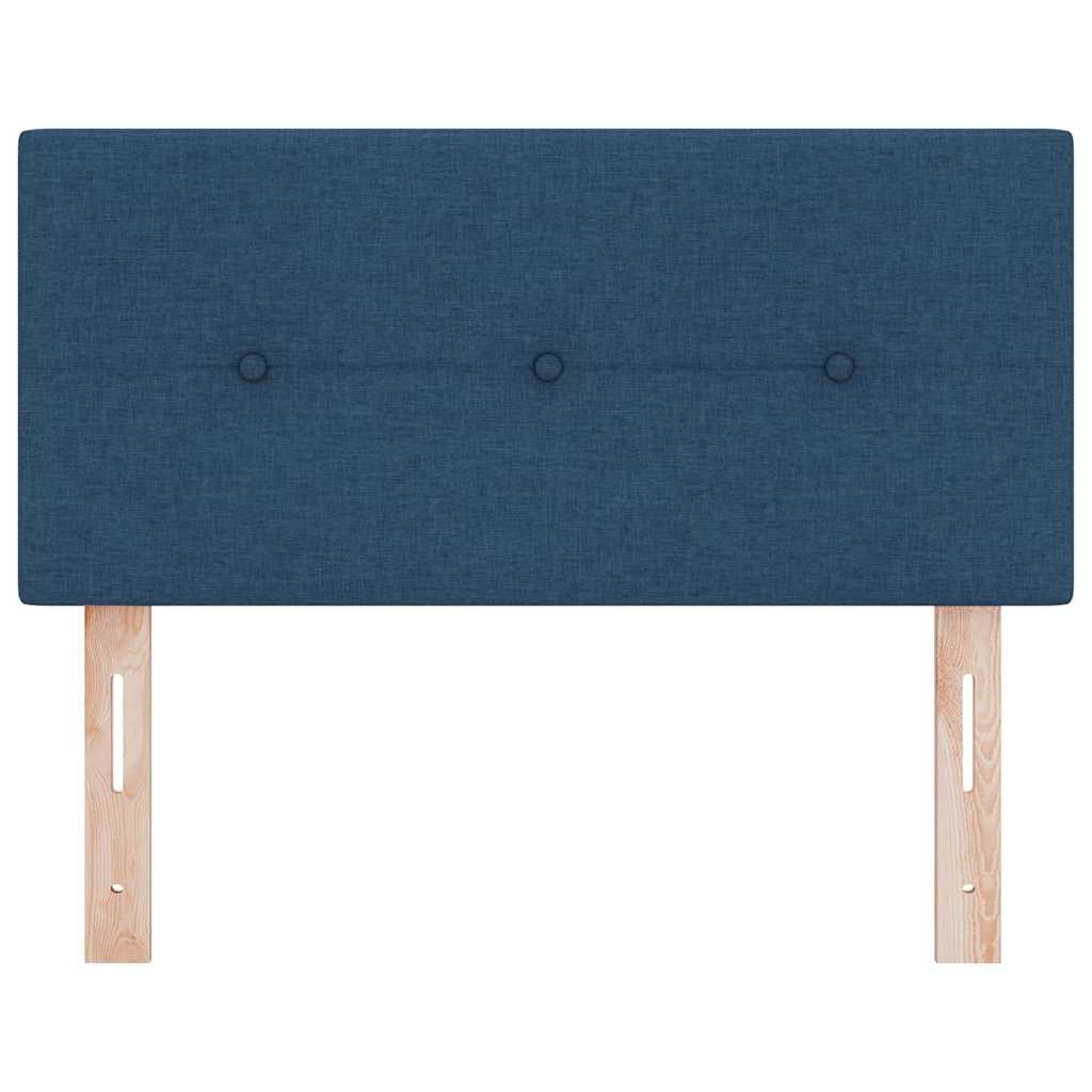 Magasságállítható ágyfej fejtámlával Kék 80 cm szövet