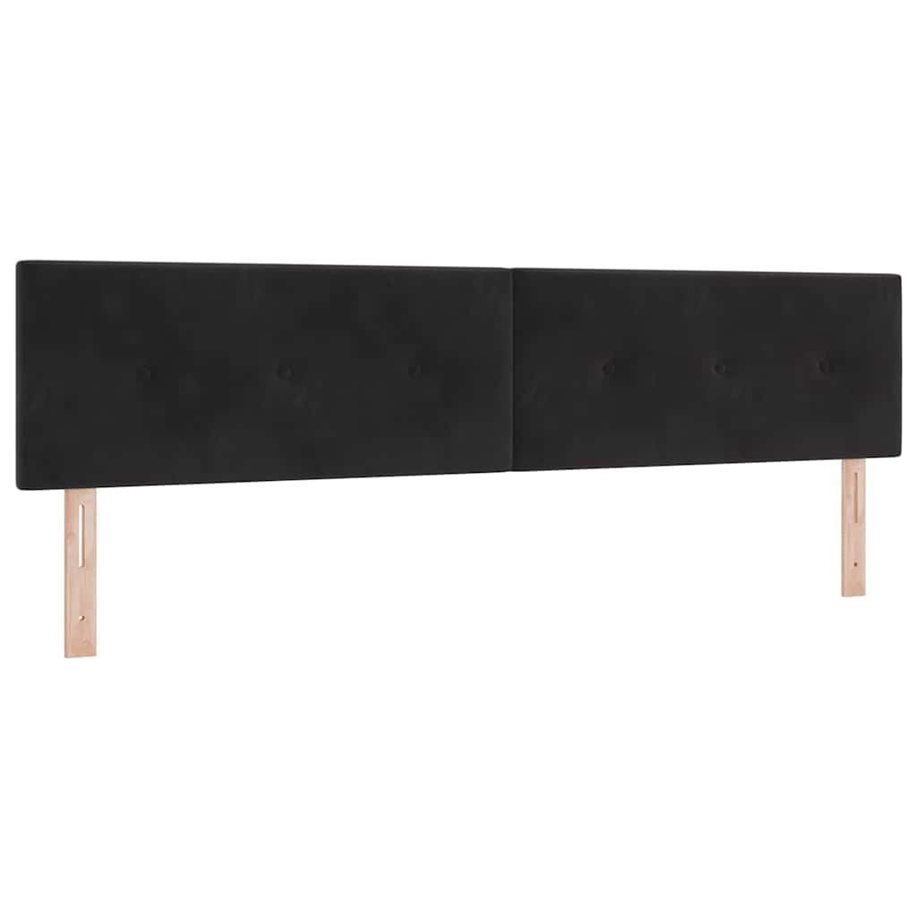 Fejtámla Fekete 200 cm Bársony
