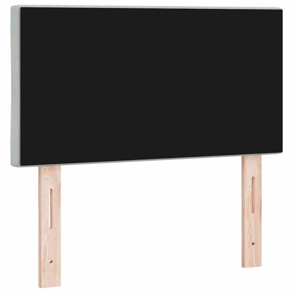 Fejtámla Világosszürke 80 cm Bársony