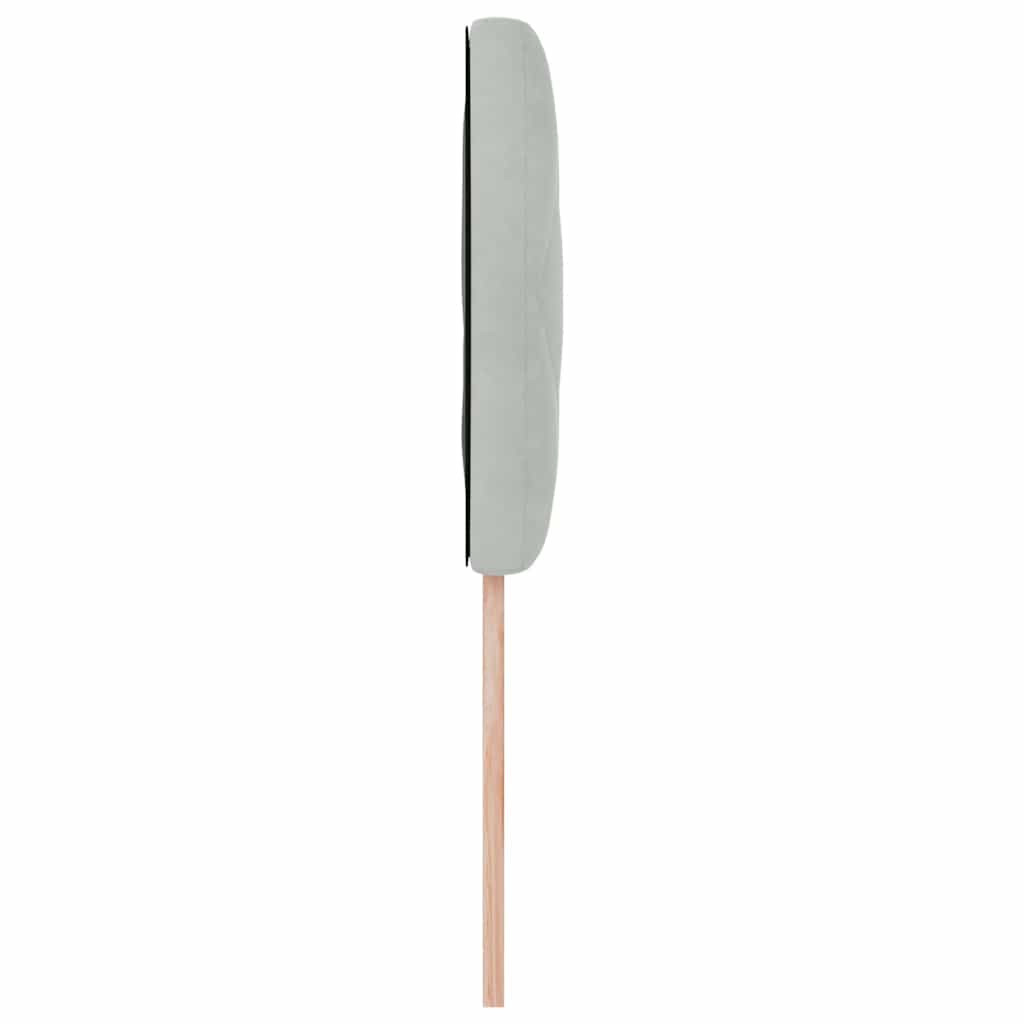 Fejtámla Világosszürke 100 cm Bársony