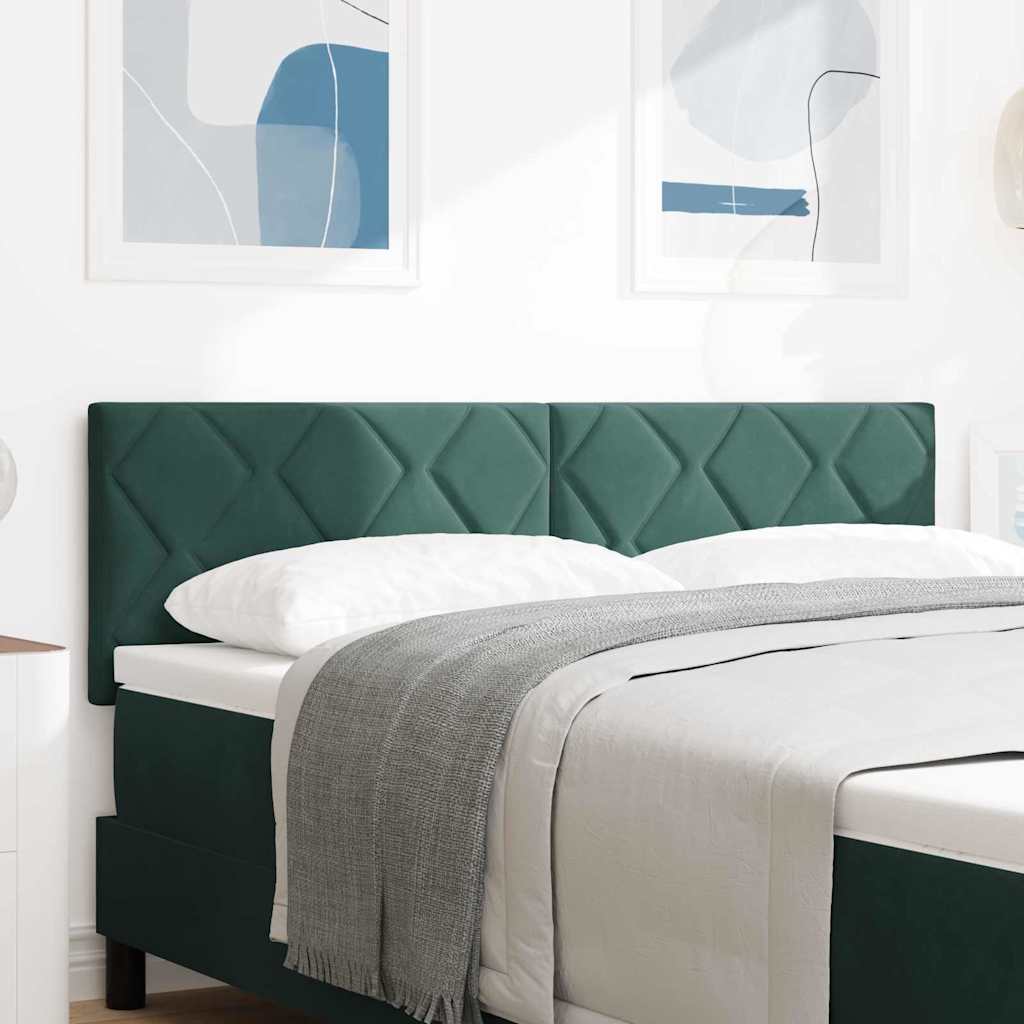 Fejtámla Sötétzöld 144 cm Bársony