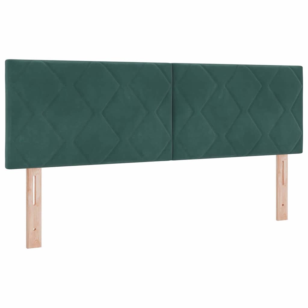 Fejtámla Sötétzöld 144 cm Bársony