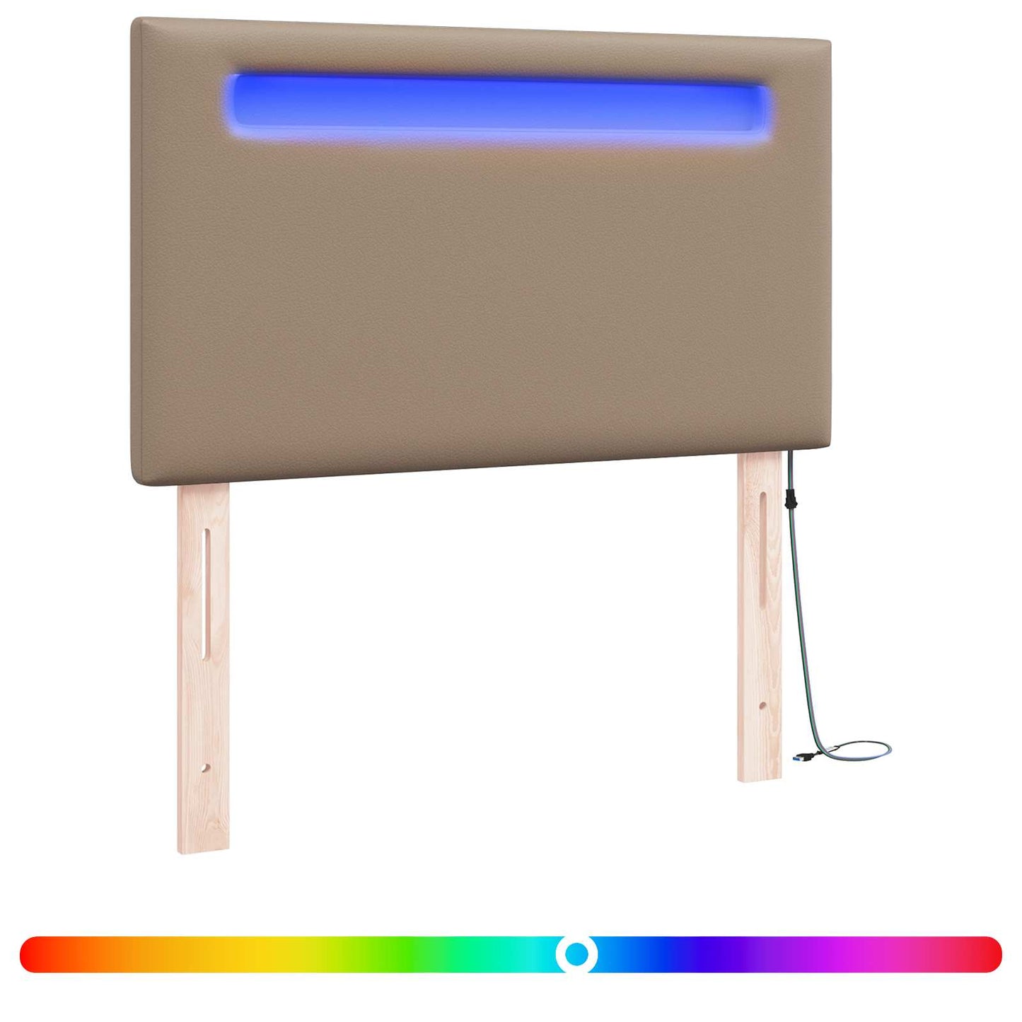 LED ágytámla Cappuccino Műbőr