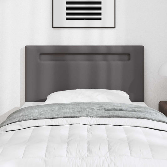 LED ágytámla Szürke 100 cm Műbőr
