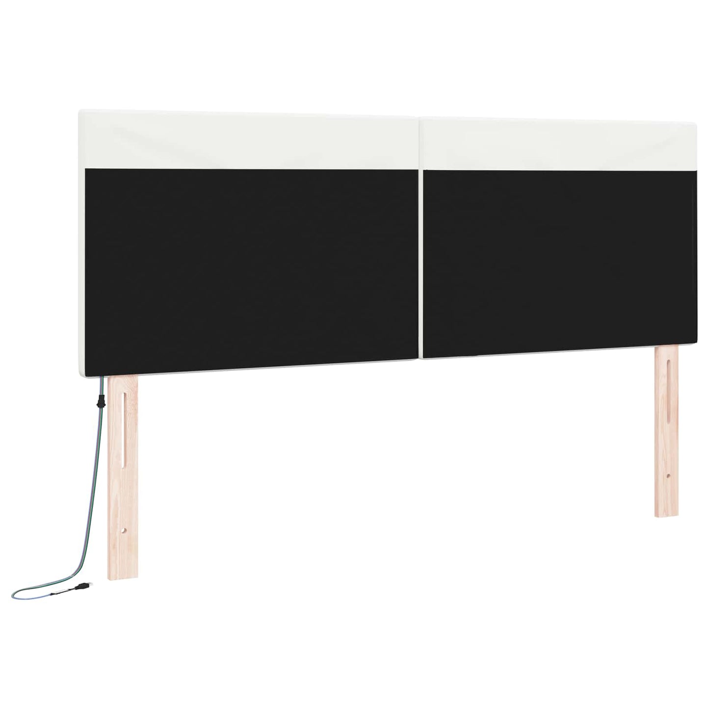 LED ágytámla Fehér 144 cm Műbőr