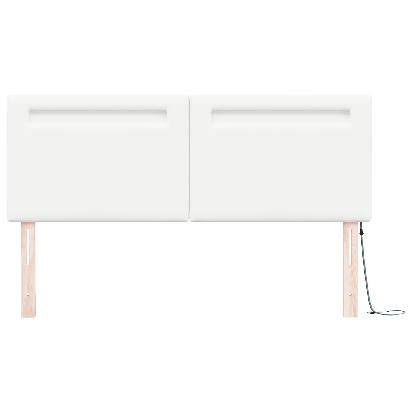 LED ágytámla Fehér 144 cm Műbőr