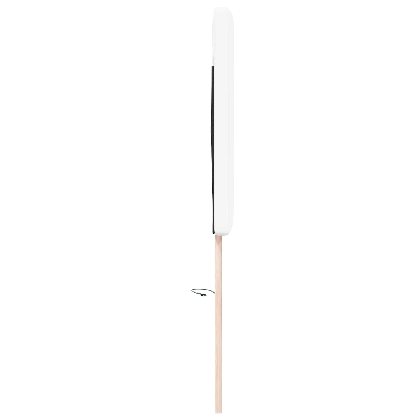 LED ágytámla Fehér 144 cm Műbőr