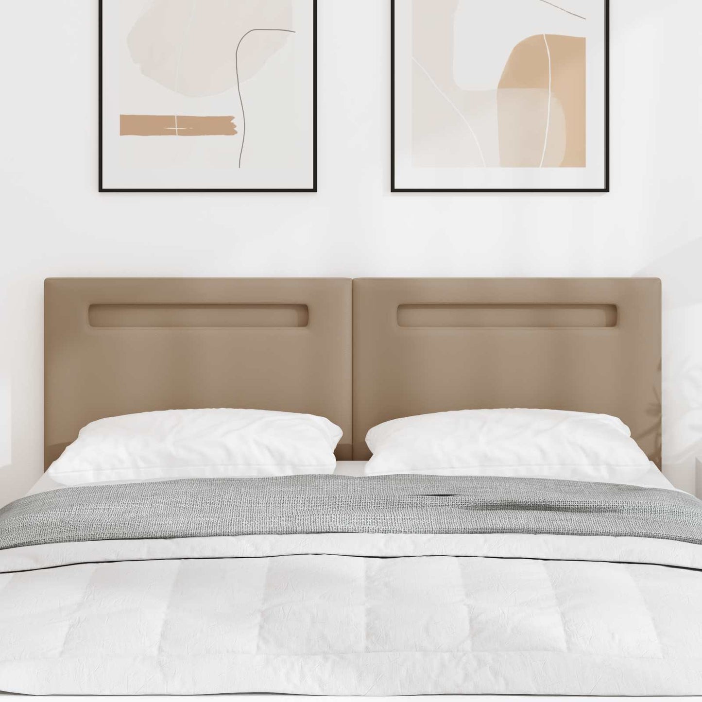 LED ágytámla Cappuccino 144 cm Műbőr
