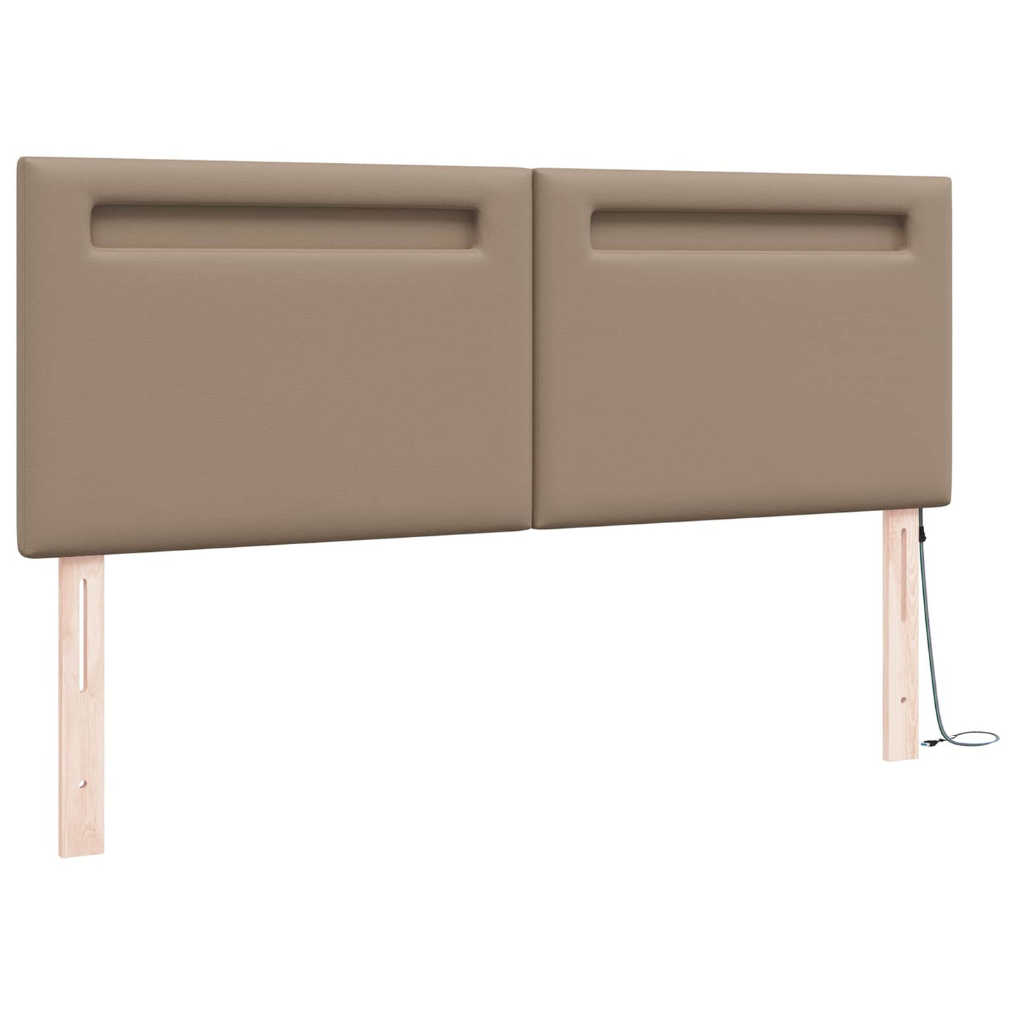 LED ágytámla Cappuccino 144 cm Műbőr