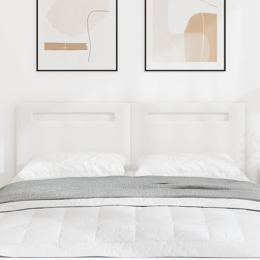 LED ágytámla Fehér 160 cm Műbőr
