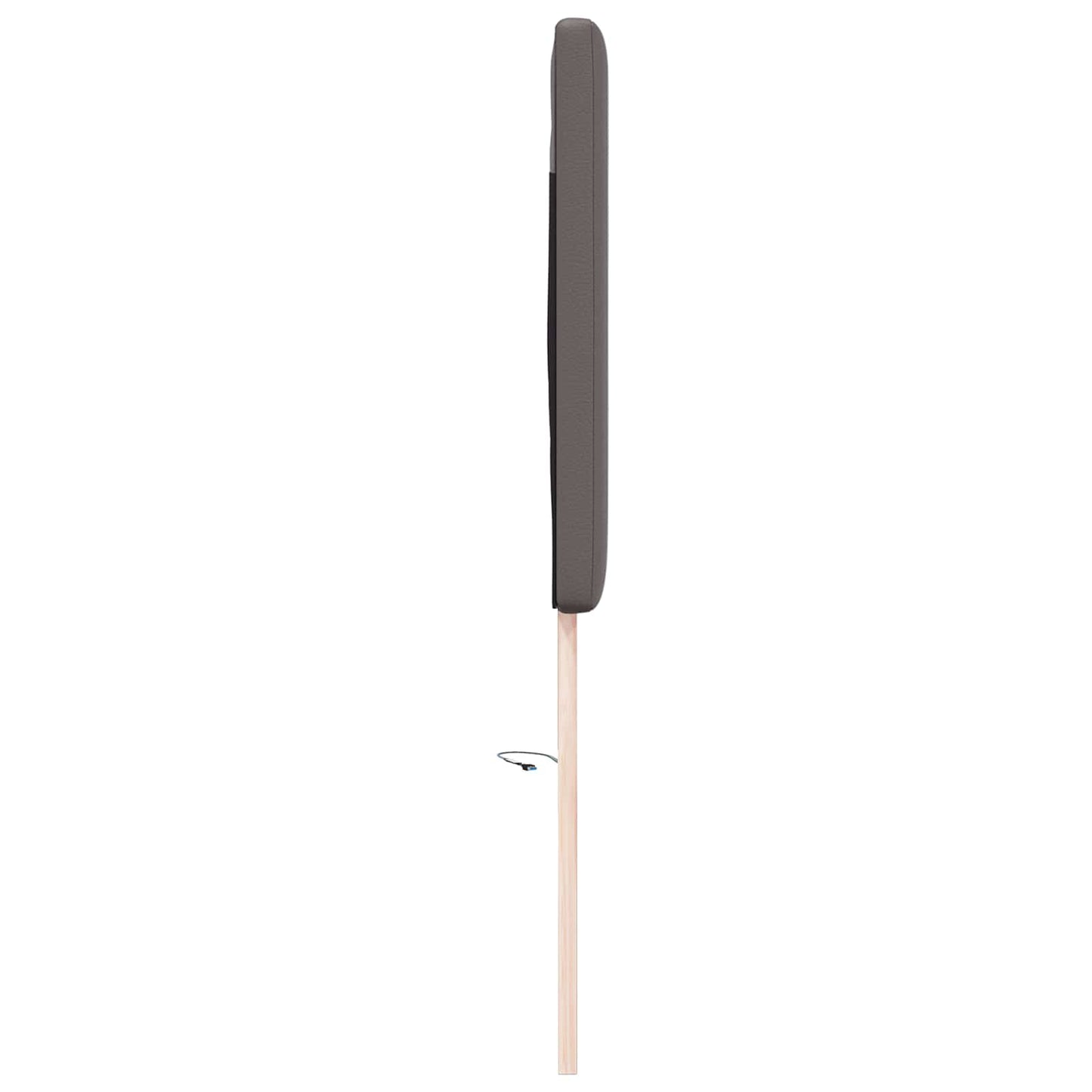 LED ágytámla Szürke 160 cm Műbőr