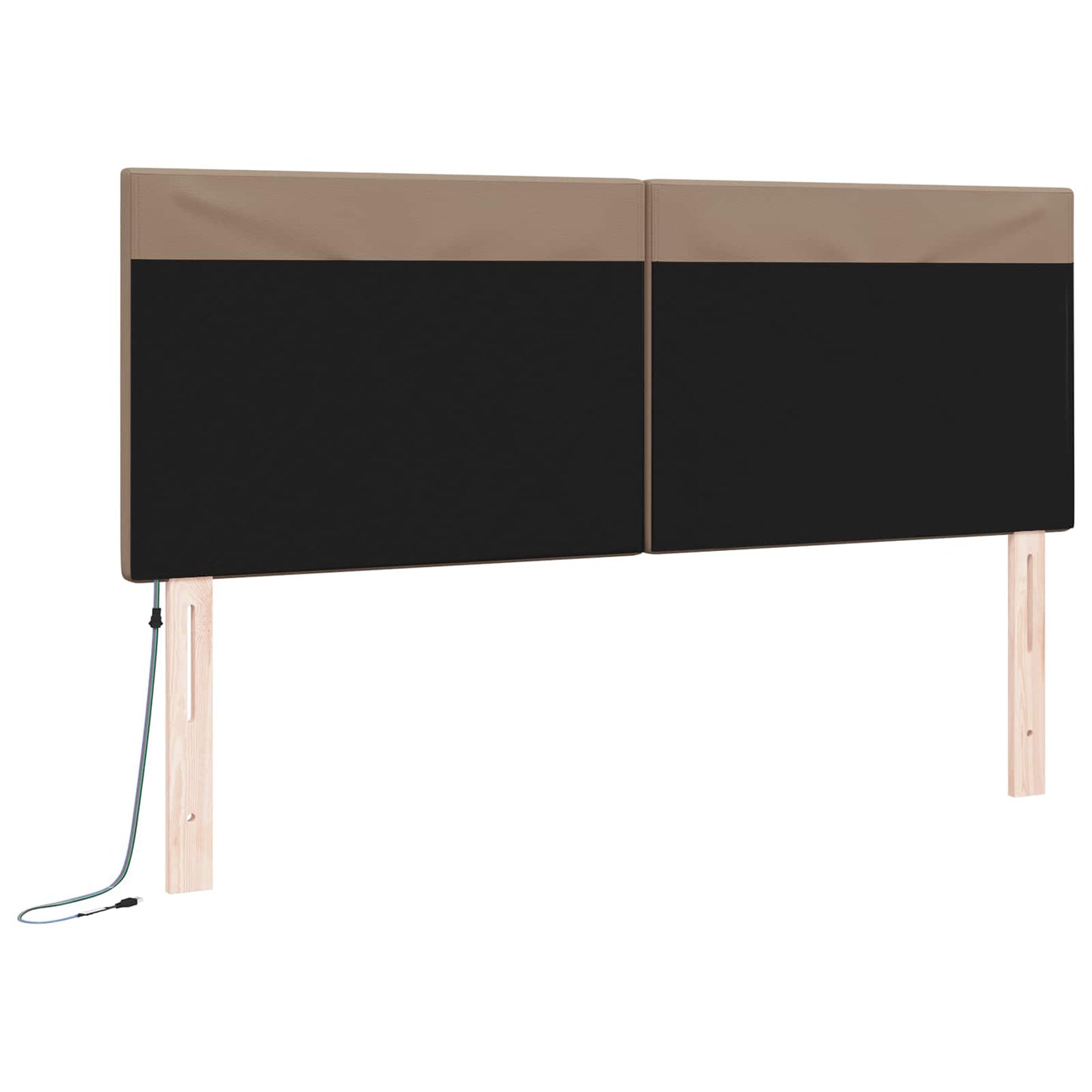 LED ágytámla Cappuccino 160 cm Műbőr