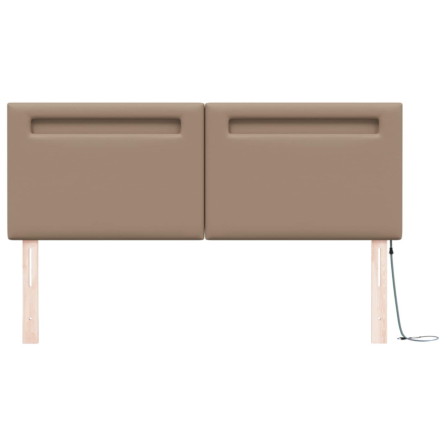 LED ágytámla Cappuccino 160 cm Műbőr