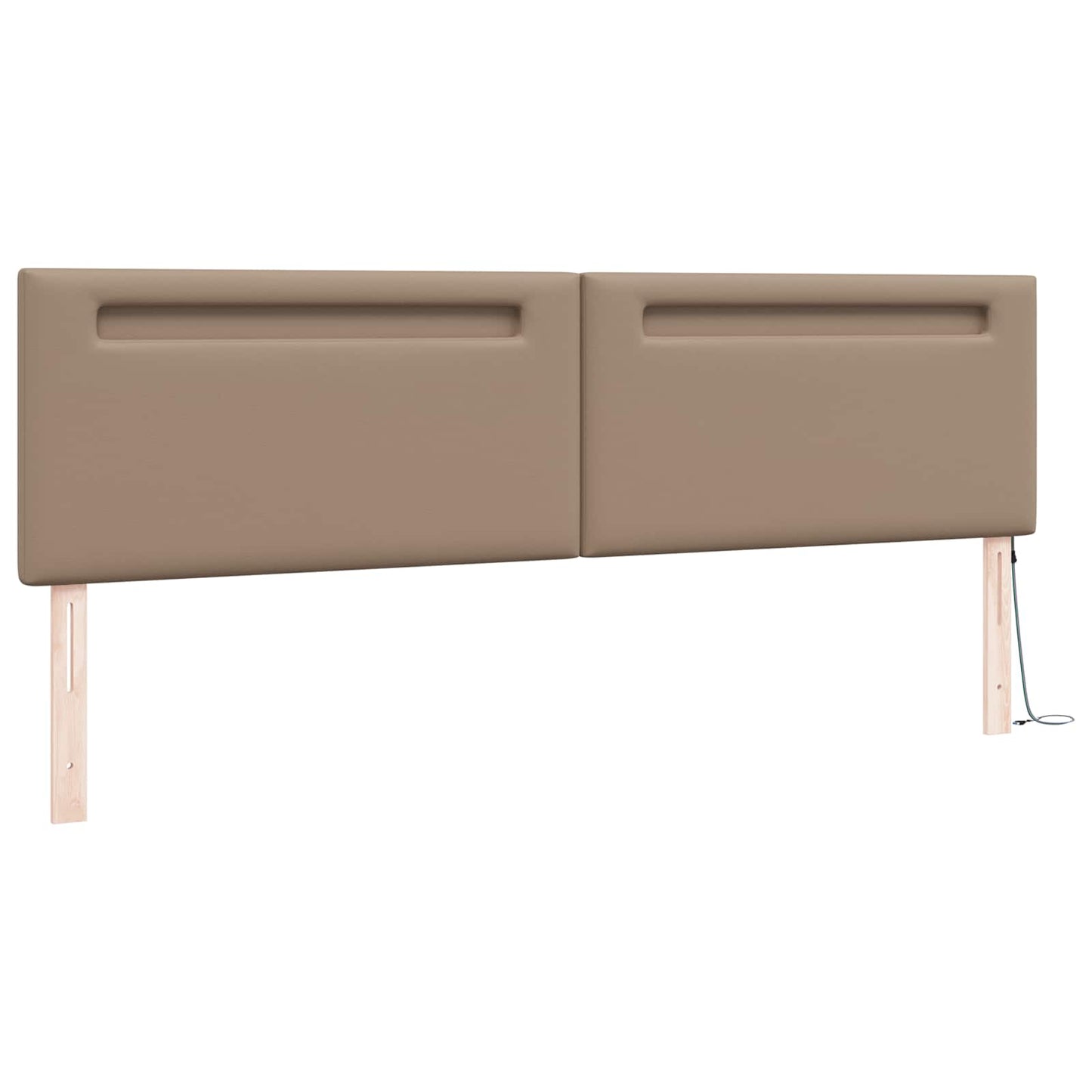 LED ágytámla Cappuccino 200 cm Műbőr