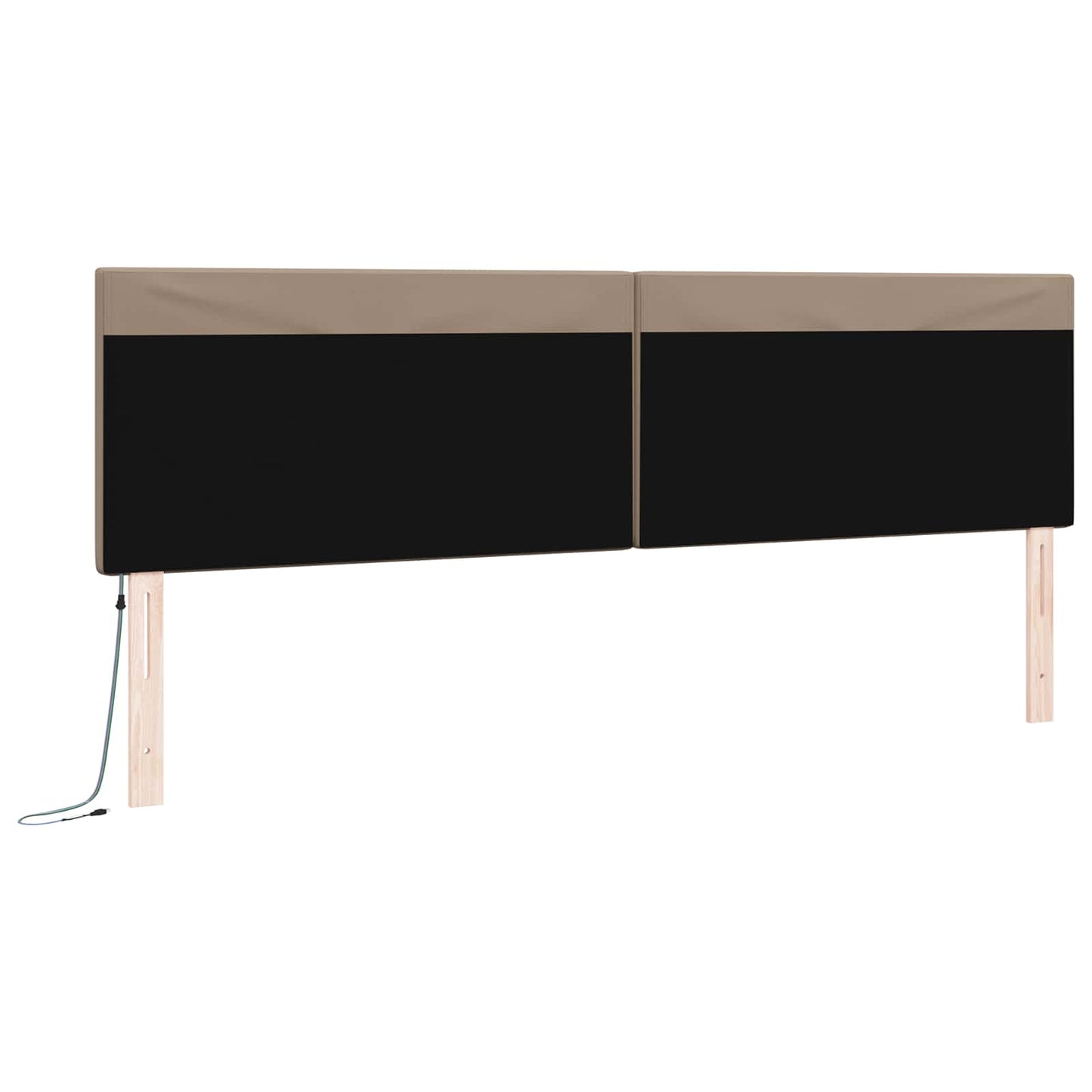 LED ágytámla Cappuccino 200 cm Műbőr