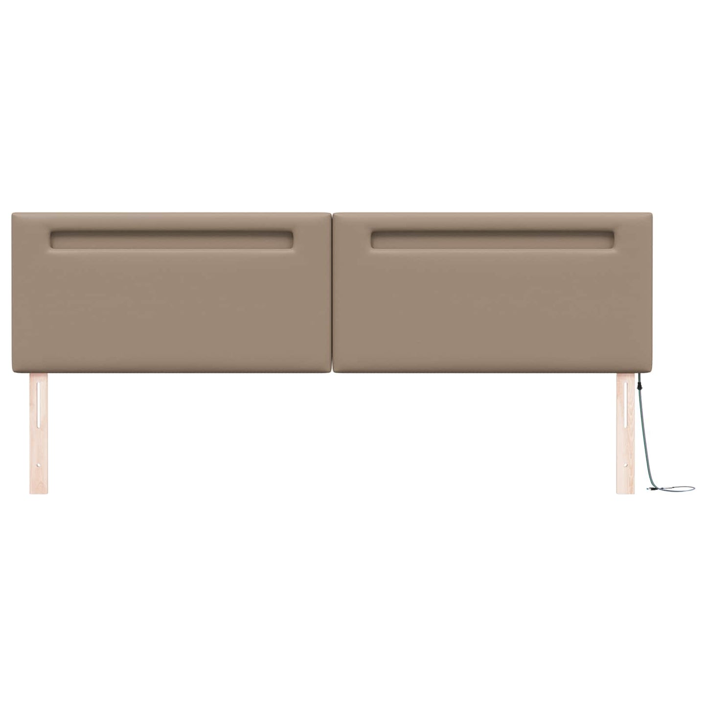 LED ágytámla Cappuccino 200 cm Műbőr