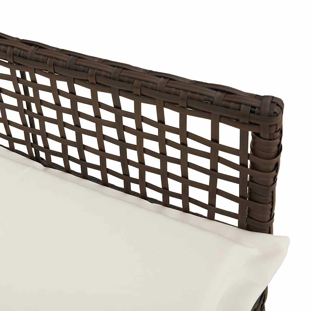 Kerti Szék párnával 2 pcs Barna 55 x 53 x 85 cm polirattan
