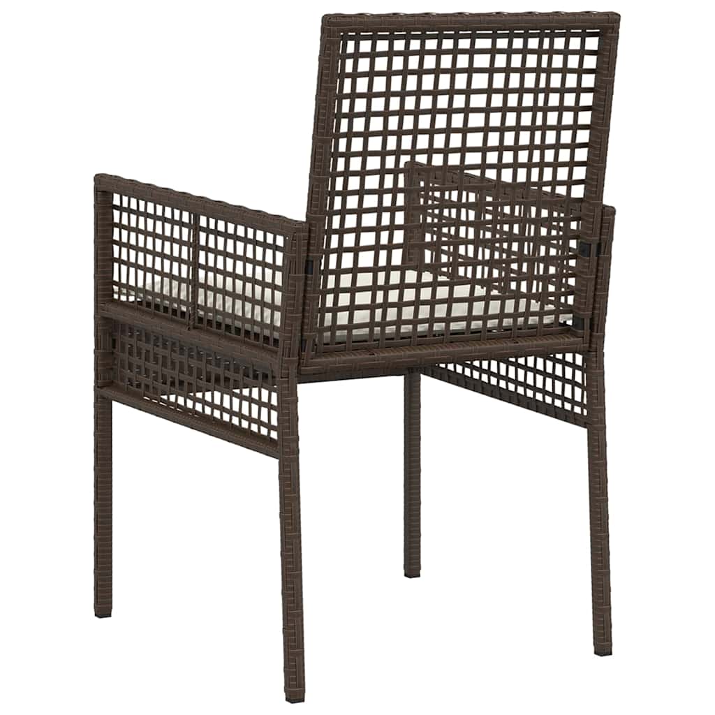 Kerti Szék párnával 2 pcs Barna 55 x 53 x 85 cm polirattan
