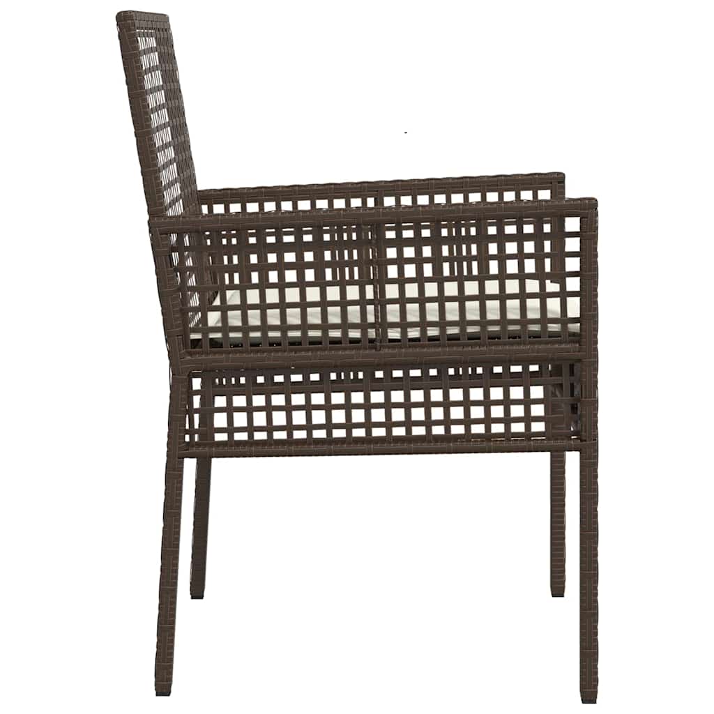 Kerti Szék párnával 2 pcs Barna 55 x 53 x 85 cm polirattan