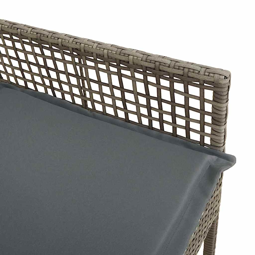 Kerti Szék párnával 2 pcs Szürke 55 x 53 x 85 cm polirattan