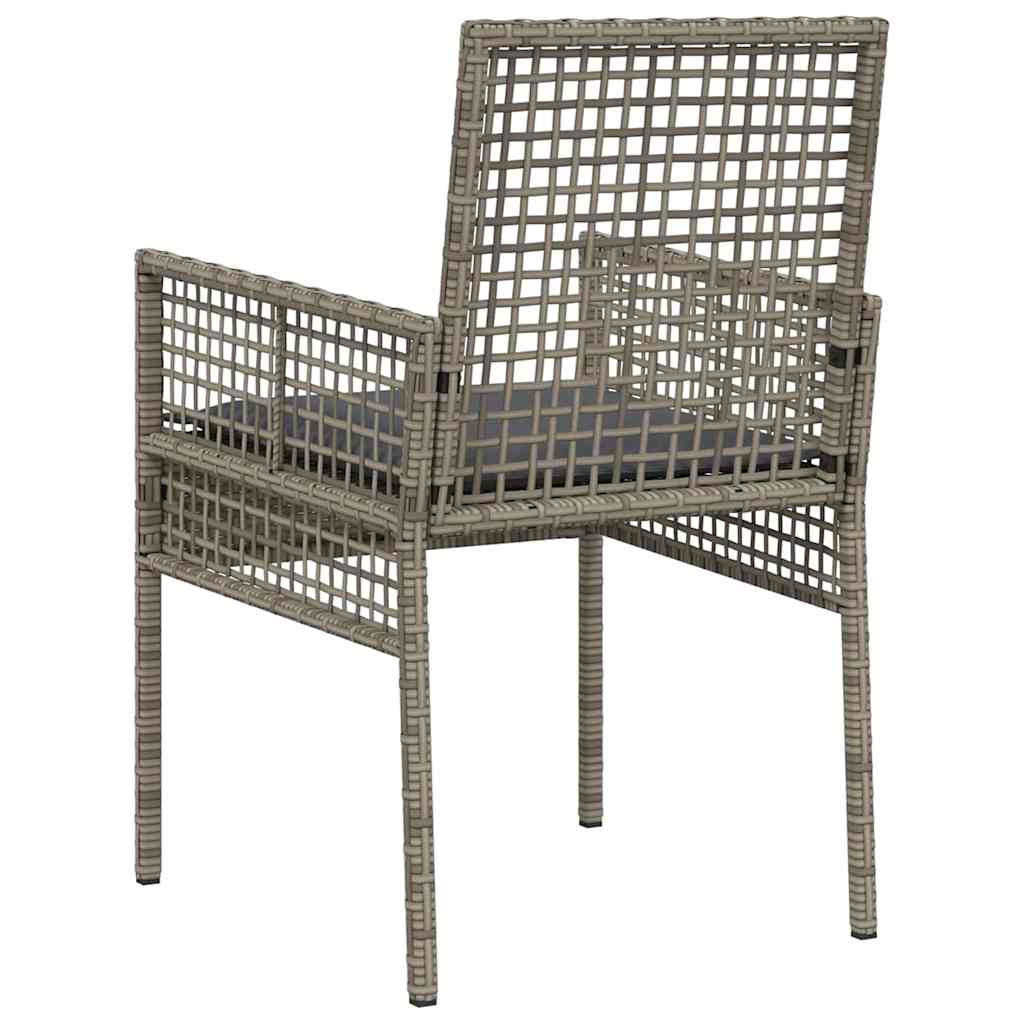 Kerti Szék párnával 2 pcs Szürke 55 x 53 x 85 cm polirattan