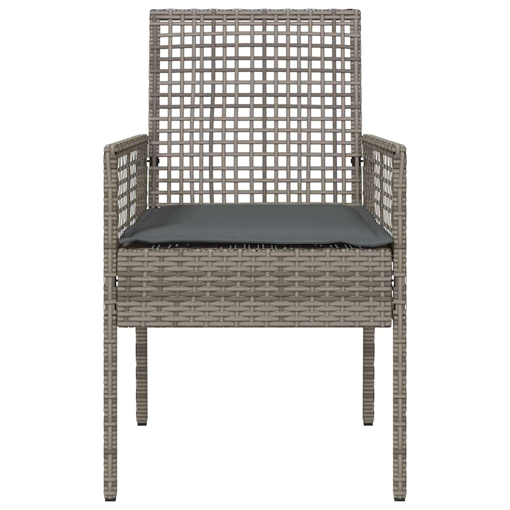 Kerti Szék párnával 2 pcs Szürke 55 x 53 x 85 cm polirattan