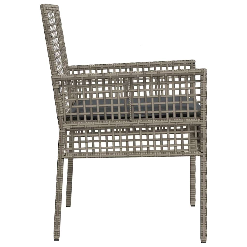 Kerti Szék párnával 2 pcs Szürke 55 x 53 x 85 cm polirattan