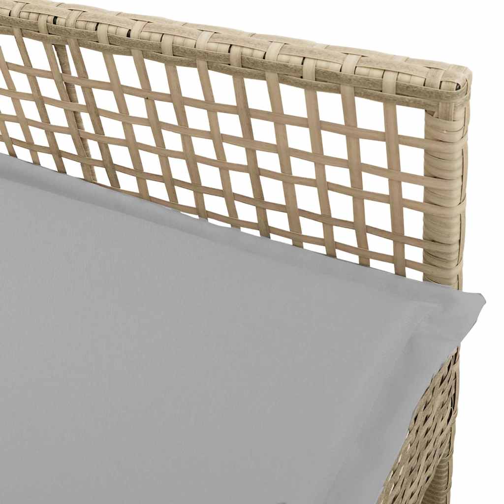 Kerti Szék párnával 2 pcs Bézs 55 x 53 x 85 cm polirattan