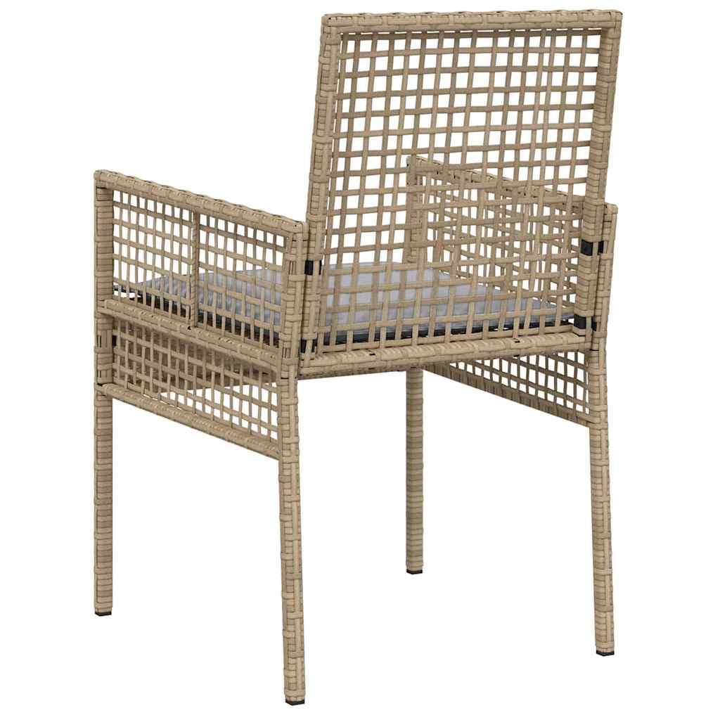 Kerti Szék párnával 2 pcs Bézs 55 x 53 x 85 cm polirattan